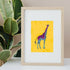 Giraffe Art Print – Colourful Safari Animal Wall Art