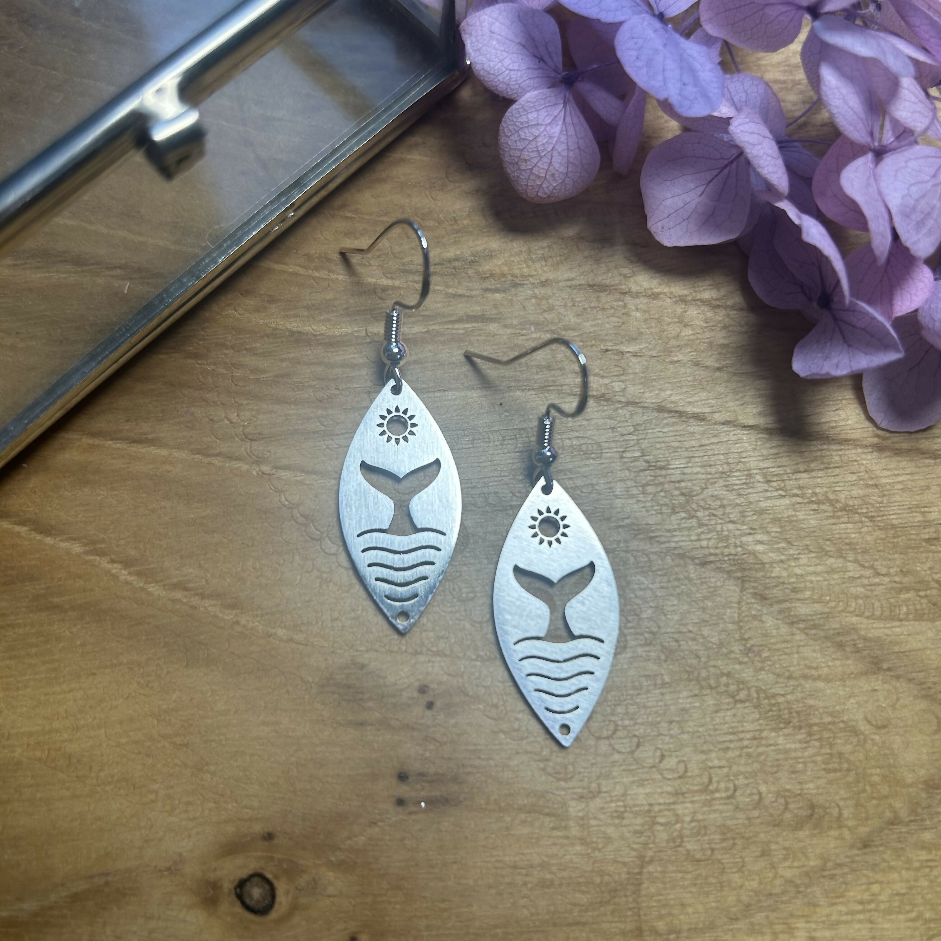 Stunning Whale Tail Earrings