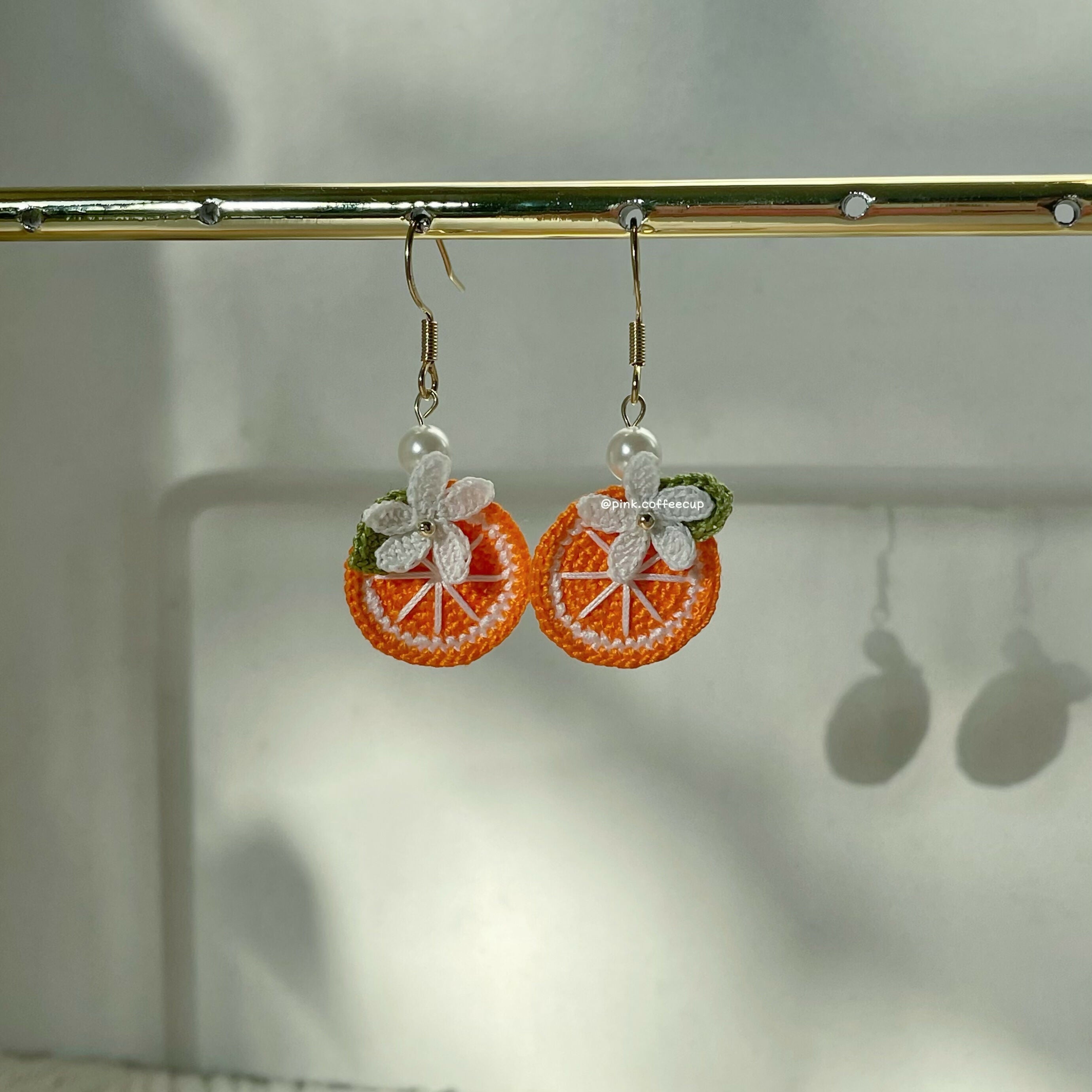 Micro Crochet Lemon Lime Orange Drop and Dangle Earrings