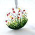 Fused Glass Hanging Circle Decoration (Red)