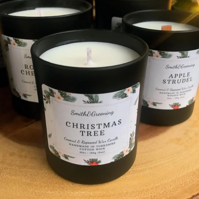 Hand Poured Christmas Tree Coconut Wax Candle