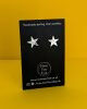 ‘Fallen Star’ Sterling Silver Hammered Star Medium Sized Stud Earring