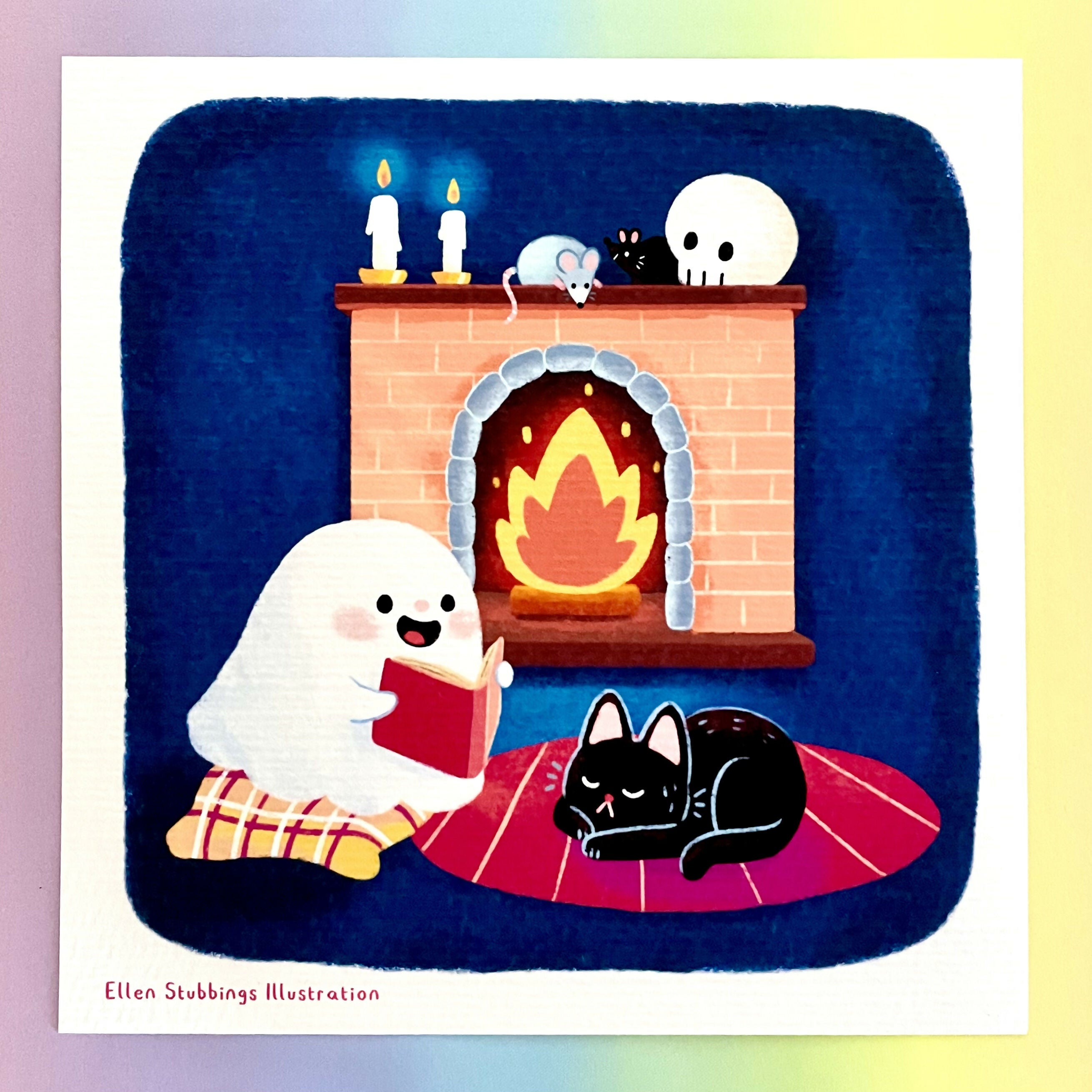 Ghost Story Time Art Print A5 Square