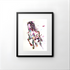 FINE ART PRINT OF PINK HORSE, PART OF THE 'ANIMAL ART COLLECTION'