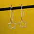 Starlight’ Sterling Silver Small Star Hoop Earring