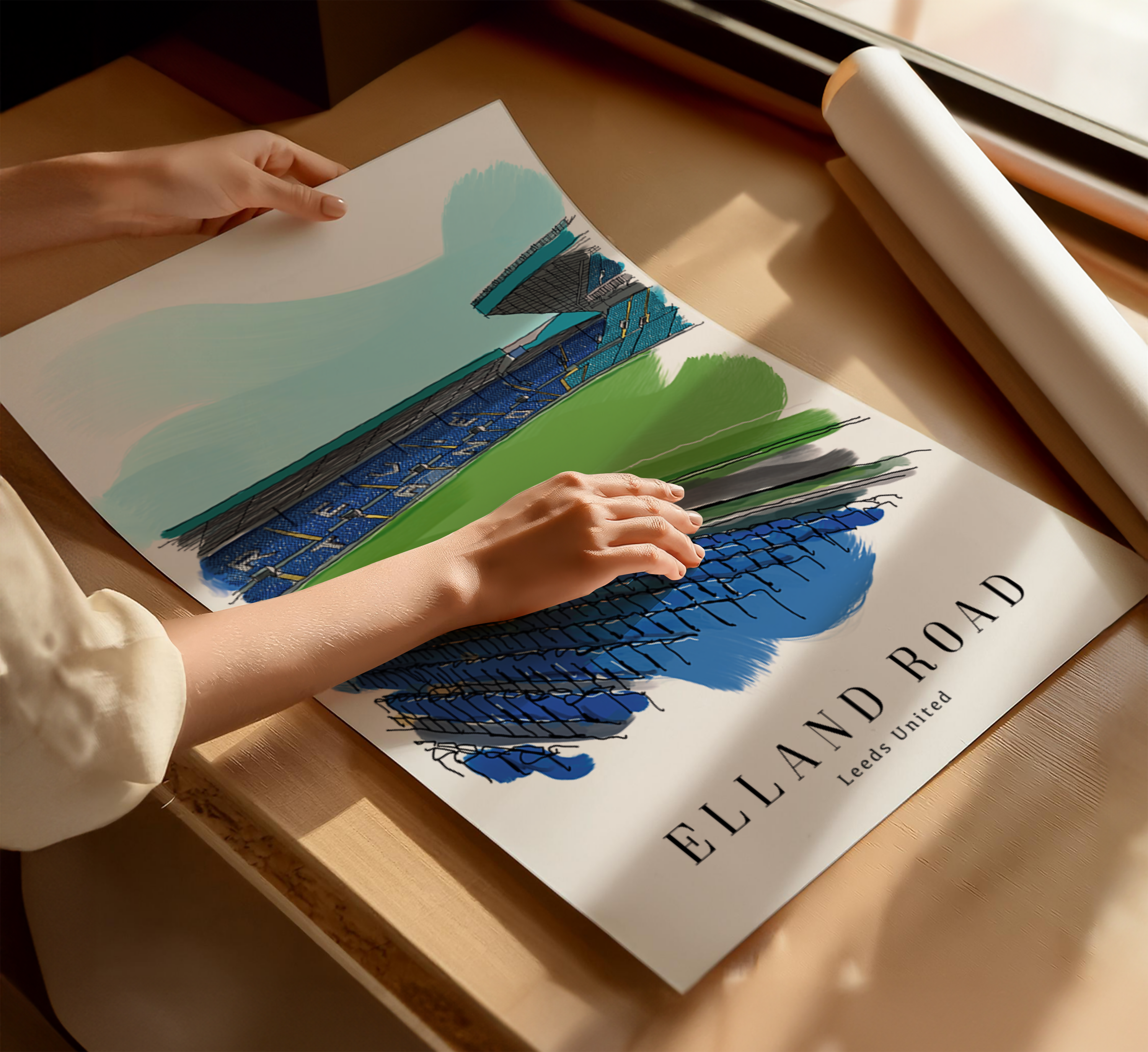 Inside Elland Road Leeds Football Stadium Art Print