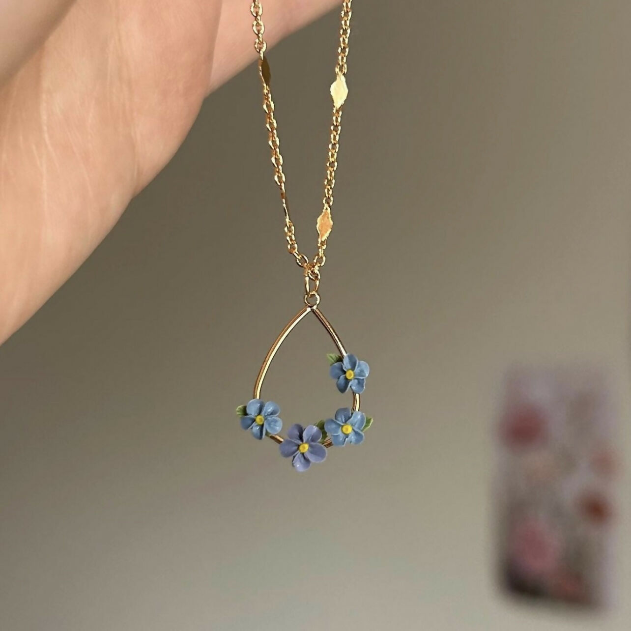 Forget-Me-Not Flowers Necklace