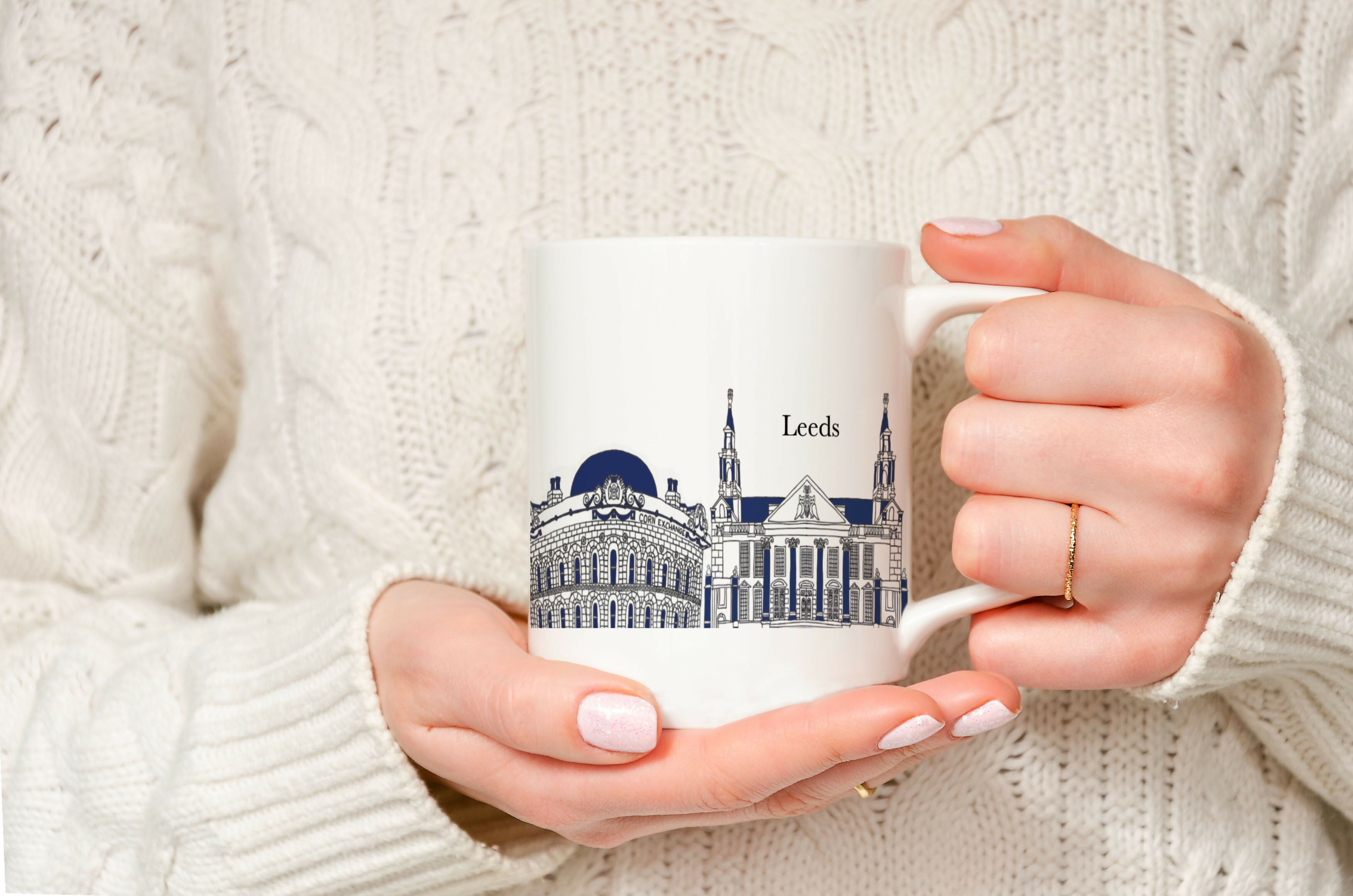Leeds Skyline English Bone China Mug