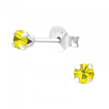 yellow topaz stud