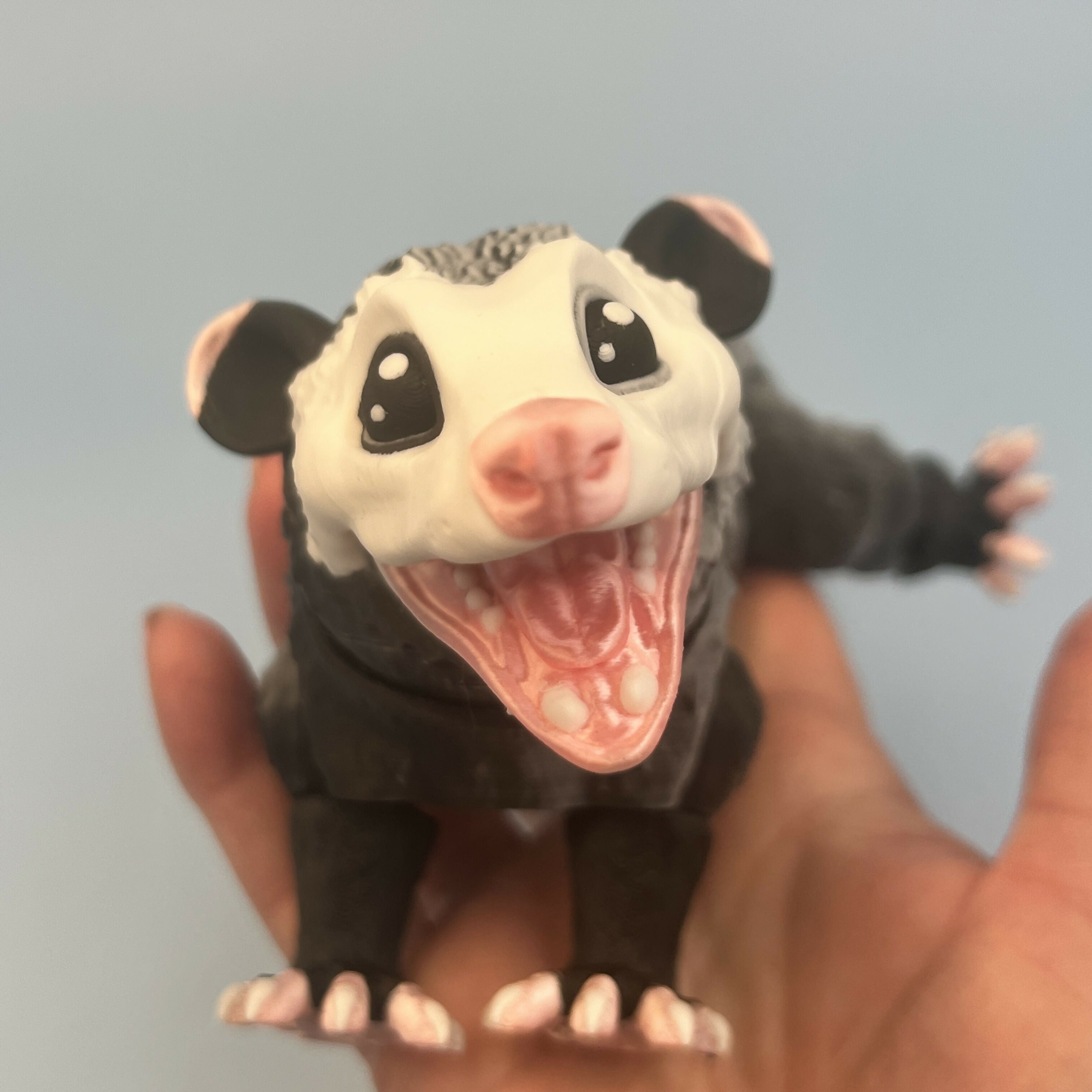 3D Printed LARGE: Articulated Sensory Fidget Animals friends Opossum 28cm
