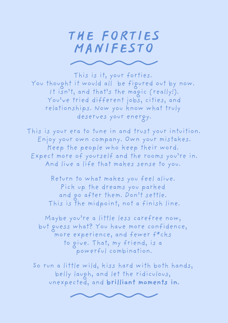 40s Mini Manifesto Art Print