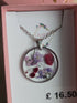 Stainless Steel Real Forget Me Not and Gypsophila Flowers Necklace