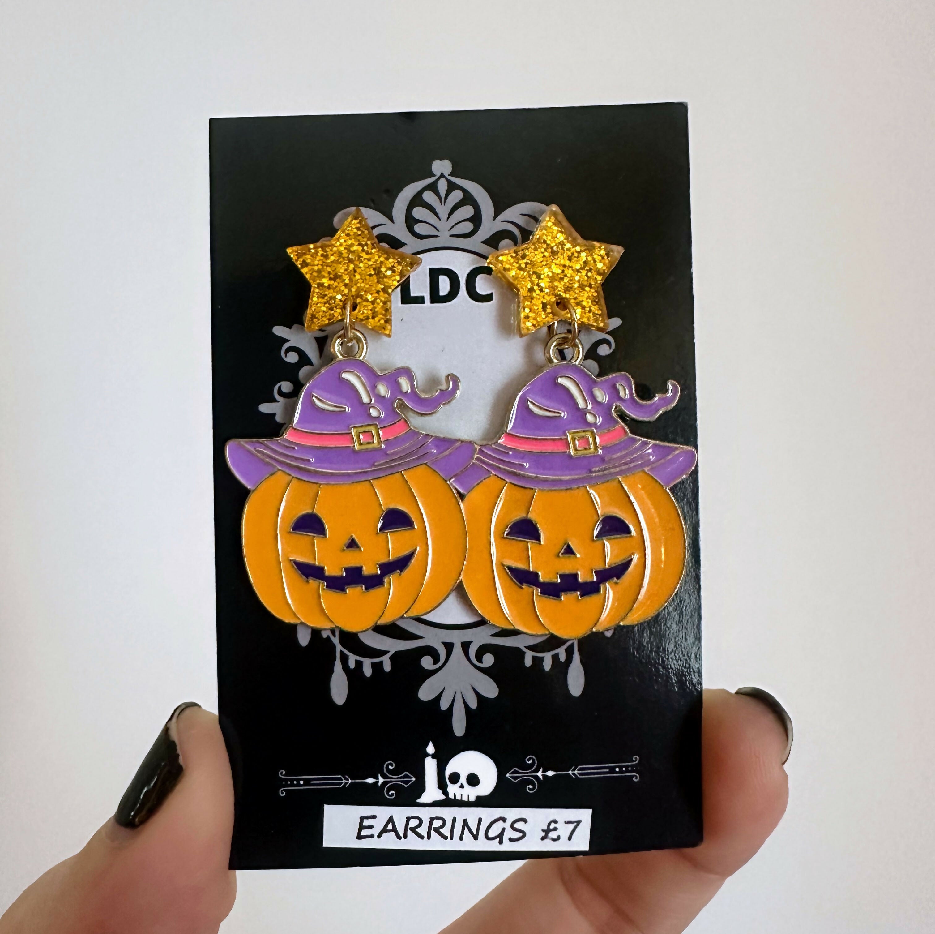 Large Witchy Pumpkin Earrings
