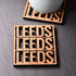 Leeds Leeds Leeds Football Laser Cut Wooden Coaster