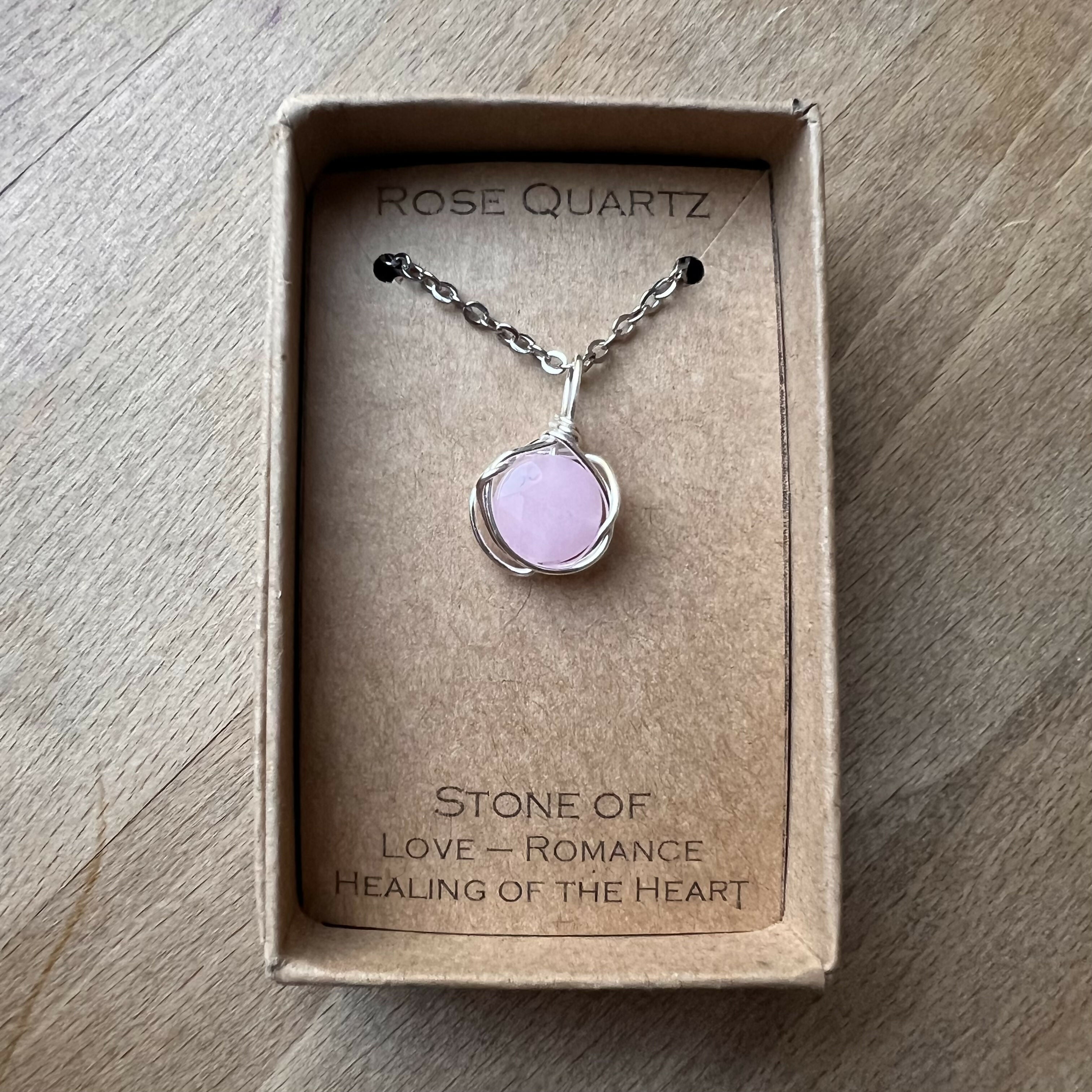 Rose Quartz Wire Wrapped Necklace