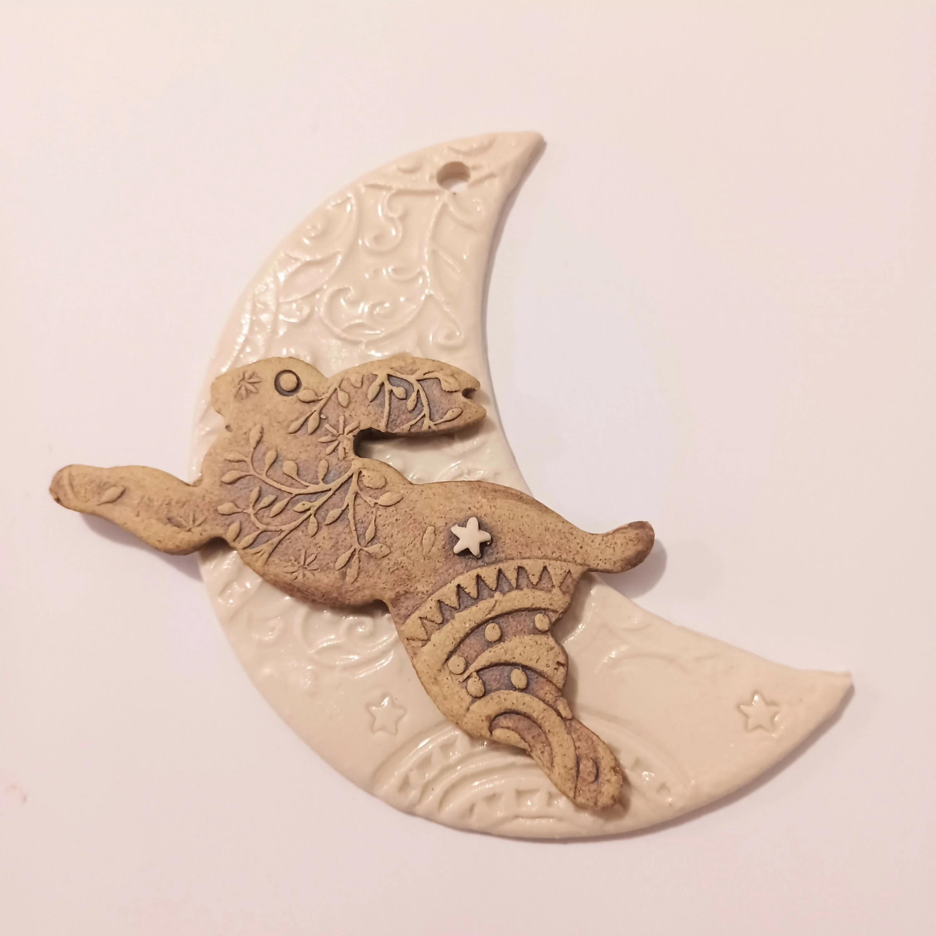 Ceramic Hare On Moon