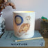 Barn owl and Moon Bone China Candle Holder