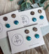 Clay Stud Pack - Burgundy Gold Leaf and Deep Blue & Gold