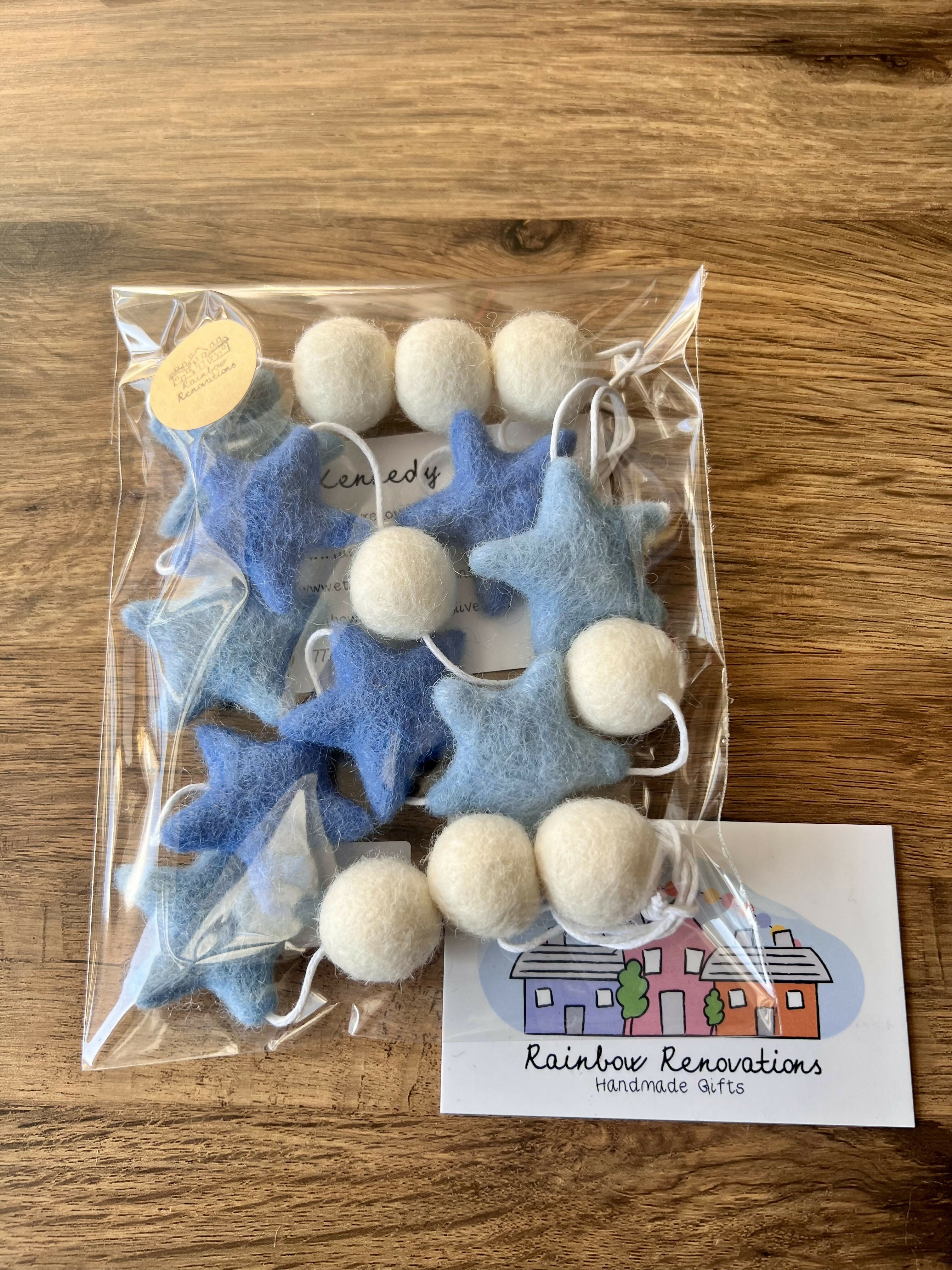 Felted Star Garland