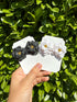 Large Floral Statement Earrings with Gold Bead Centre