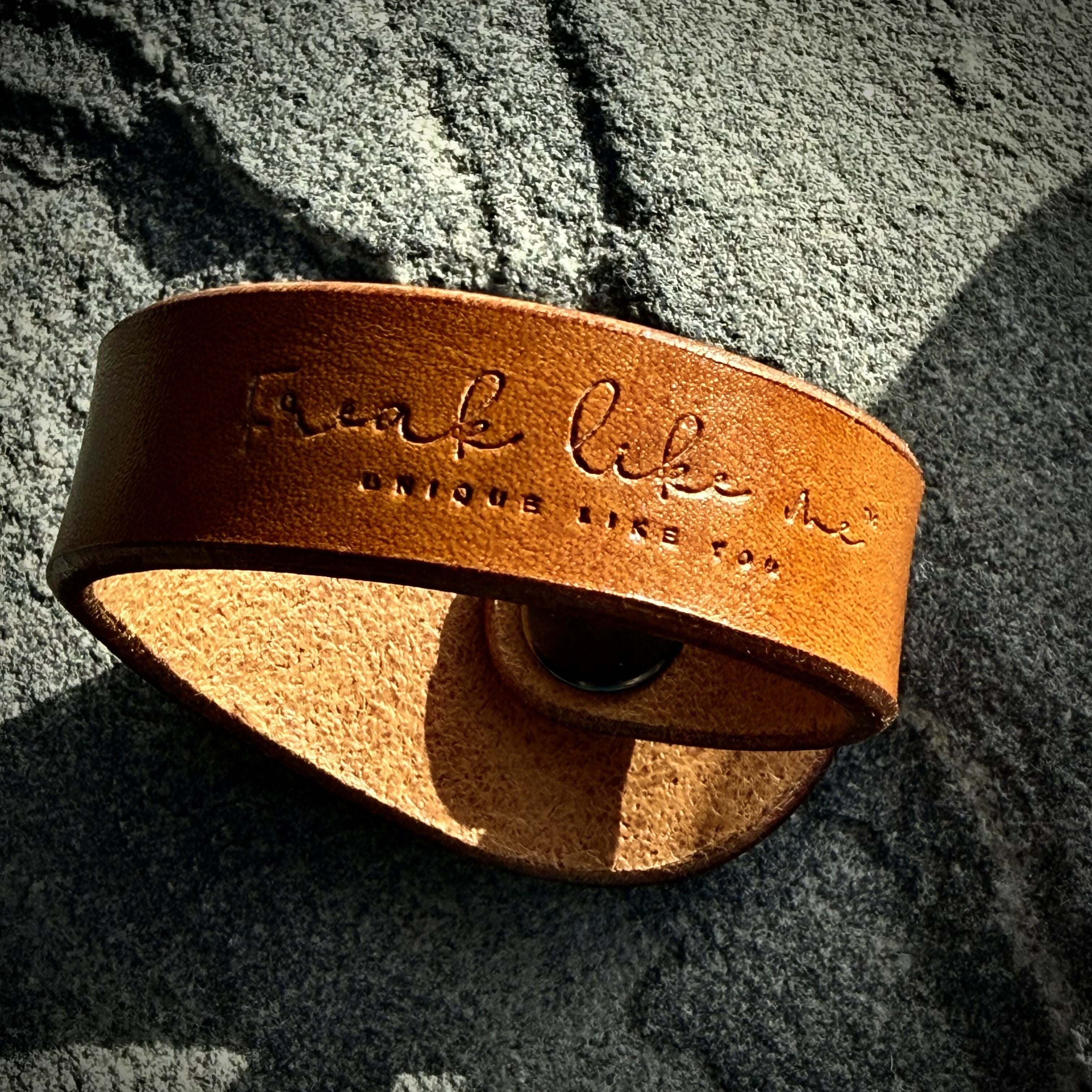 Handcrafted Natural Leather & Viper Jasper Gemstone Bracelet - Size S or M