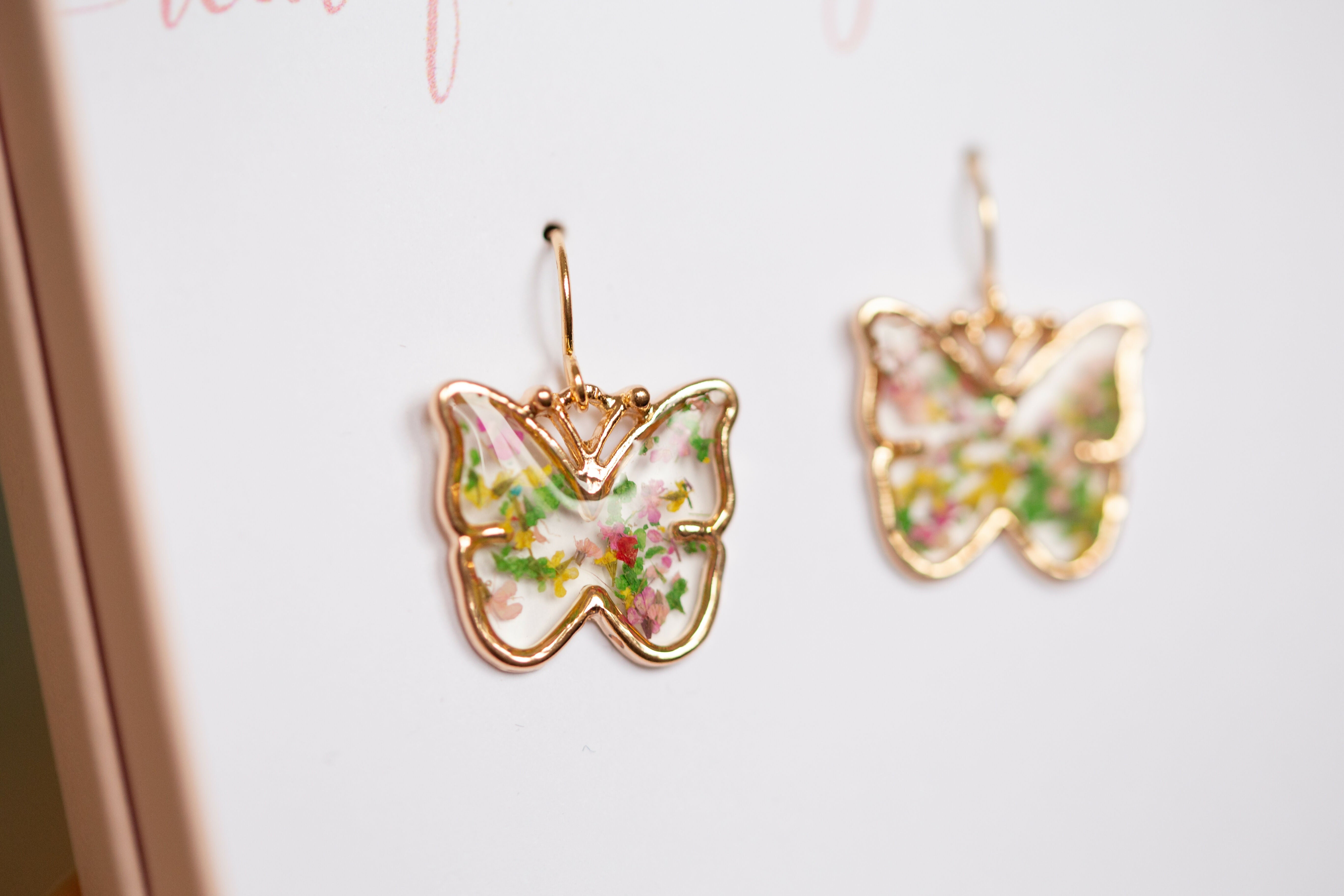 Small Butterfly Earrings Gold Plated