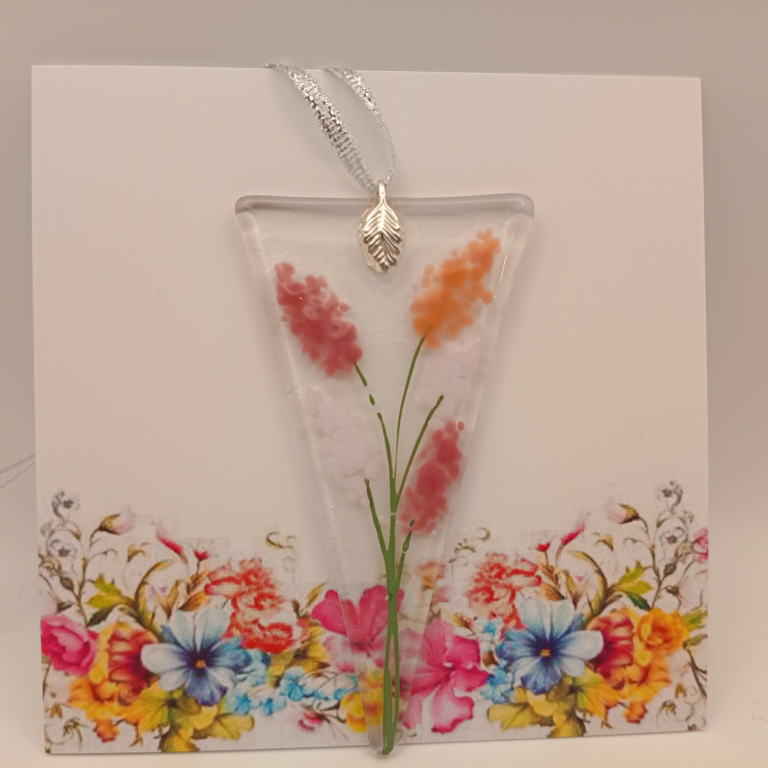 Fused Glass Flower Card