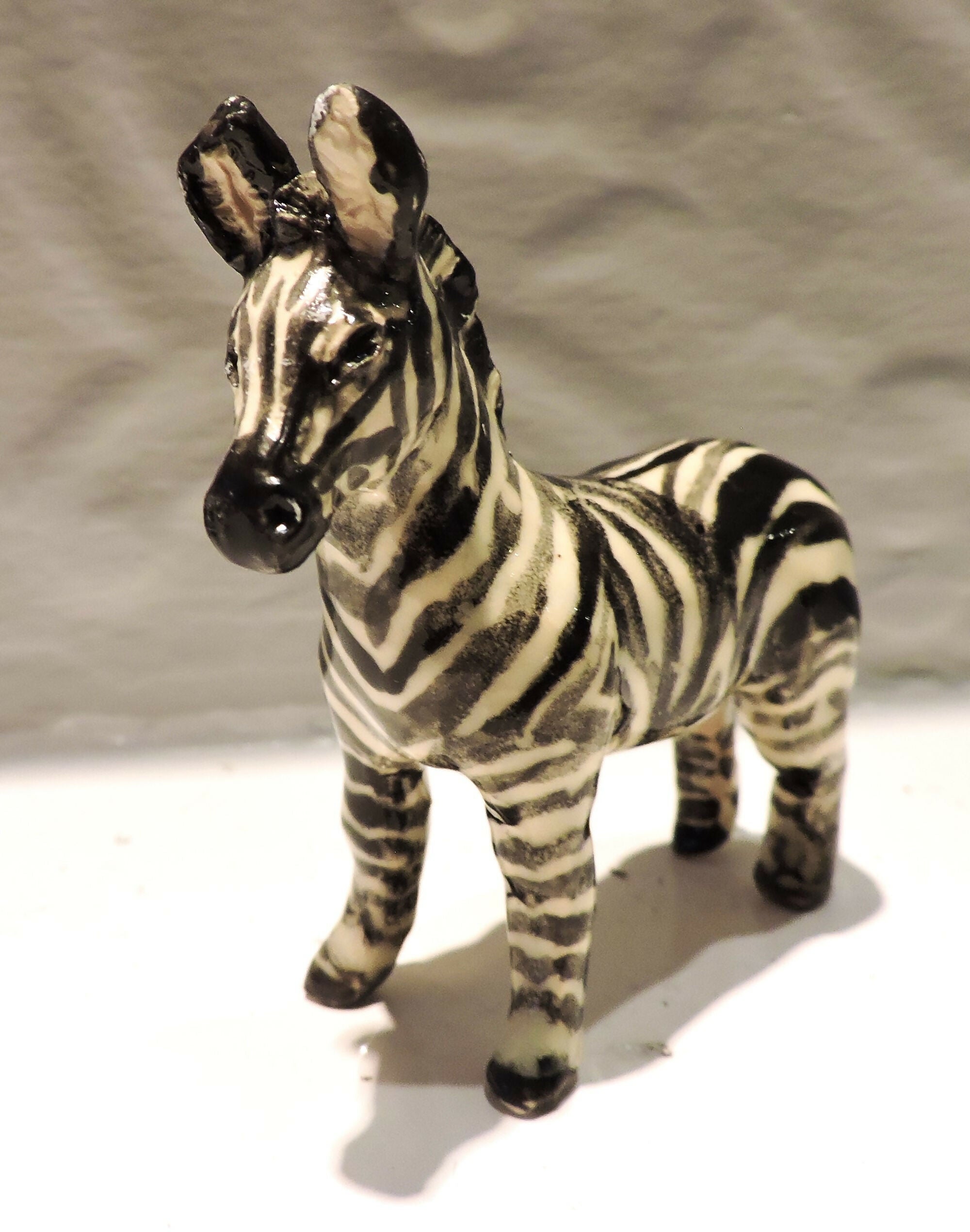 Ceramic Zebra sculpture