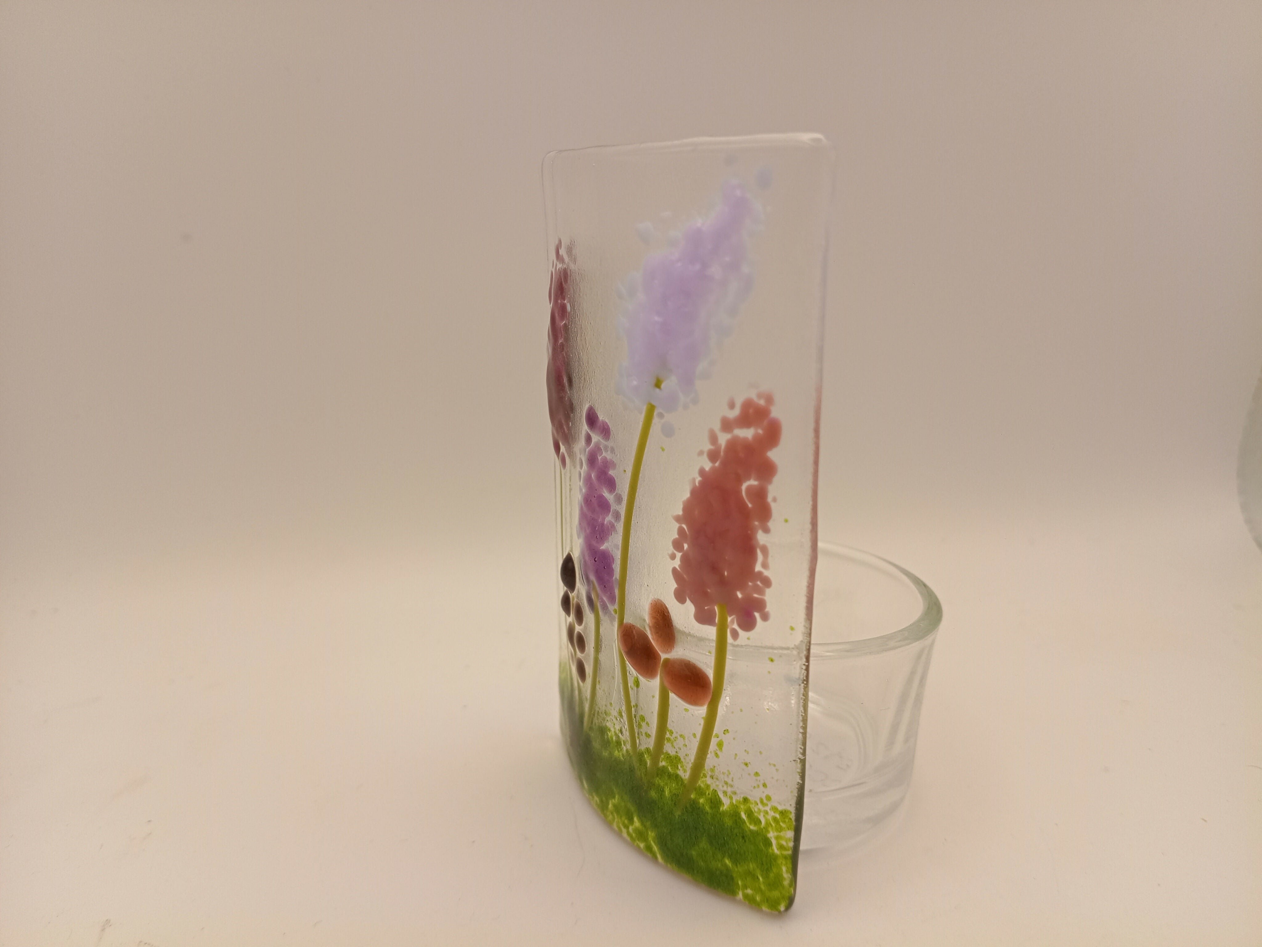 Fused Glass Flower Tealight