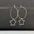 Starlight’ Sterling Silver Small Star Hoop Earring