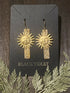 Sun Goddess Brass Earrings