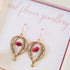 Real Flower Hot Air Balloon Earrings Gold Plated