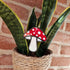 Red Spotted Mushroom Stained Glass Plantstake