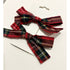 Red Tartan Christmas Tiny Hair Bows