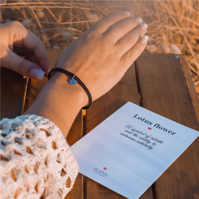 Lotus flower Macrame Bracelet