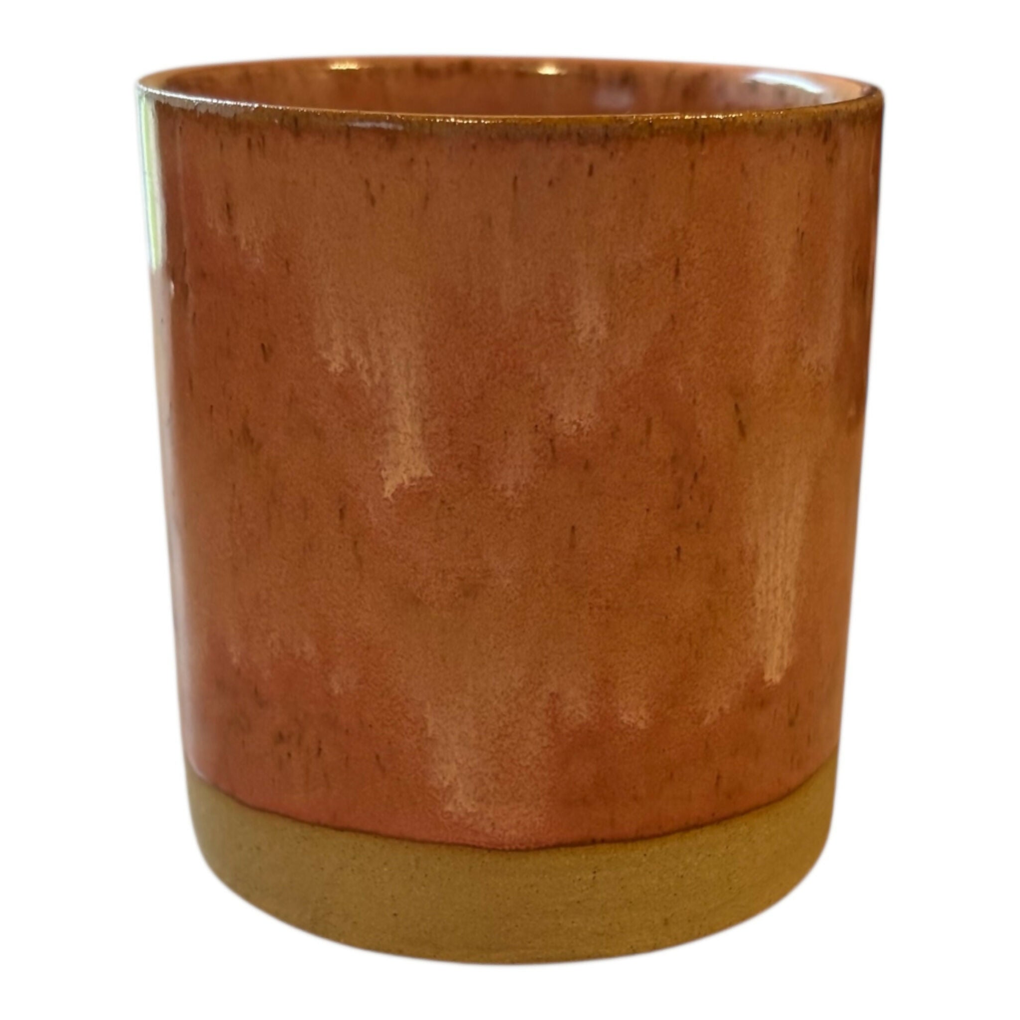 Pink Stoneware Refillable Candle Pot & Candle Refill