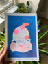 Morning Cat Riso Print