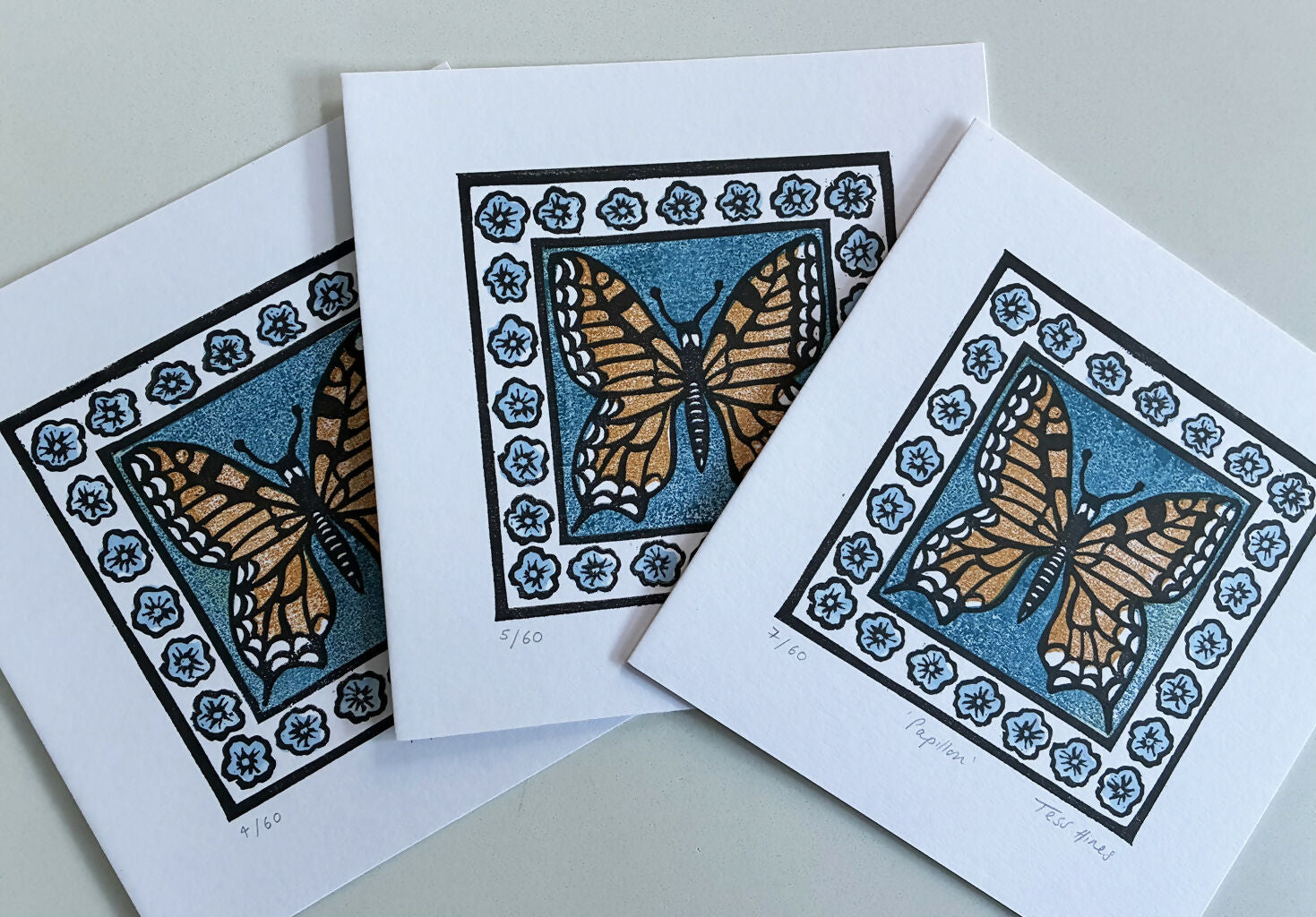 Butterfly Original Linocut Print