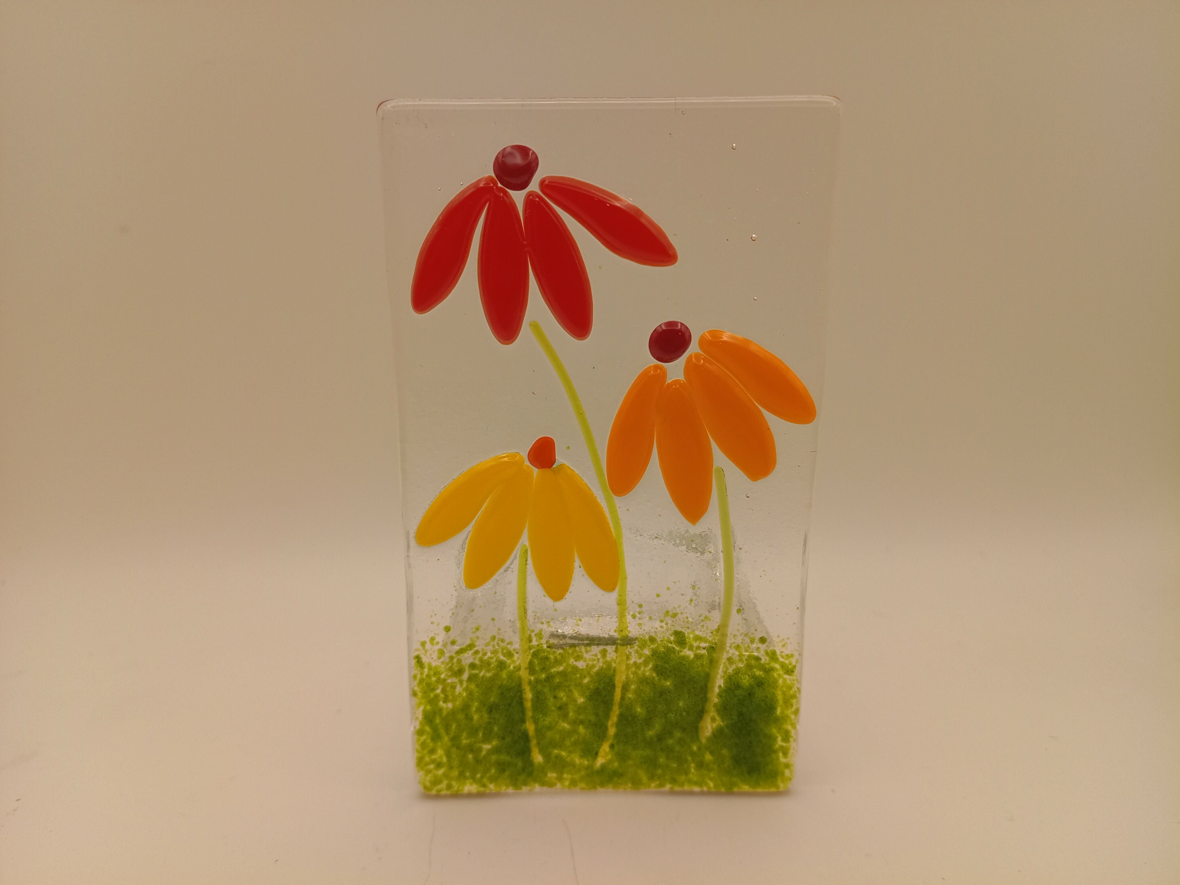 Fused Glass Flower Tealight