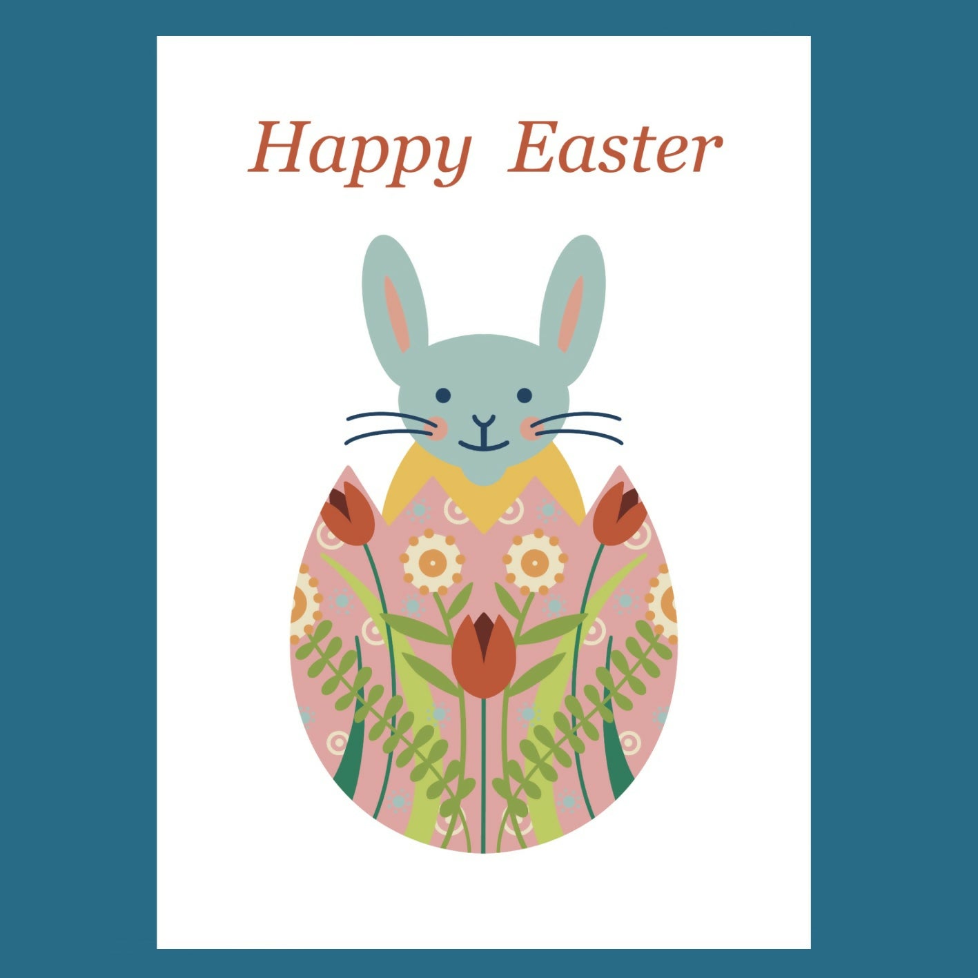 Easter Bunny A6 Greetings Card