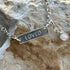 Handmade Sterling Silver 'I Am Loved' Rose Quartz Charm Bracelet