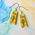Handmade Yellow Resin Cleaning Signs Earrings
