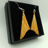 Triangular Yellow and Orange Striped Enamel Earrings