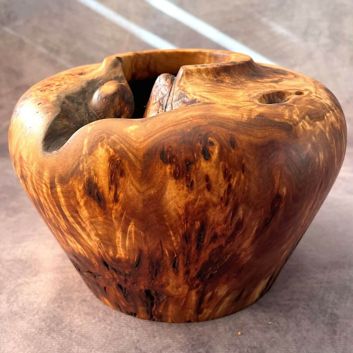 Mappa Burr Hollow Form | Luxury Turned Wood Vessel