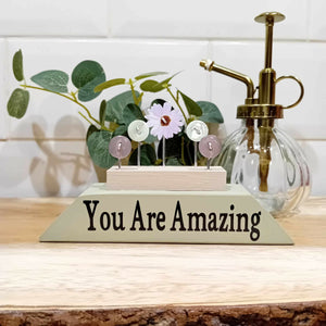 You are amazing green button art gift