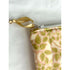 Cream Floral Leaves Quilted Coin Purse / Card Holder