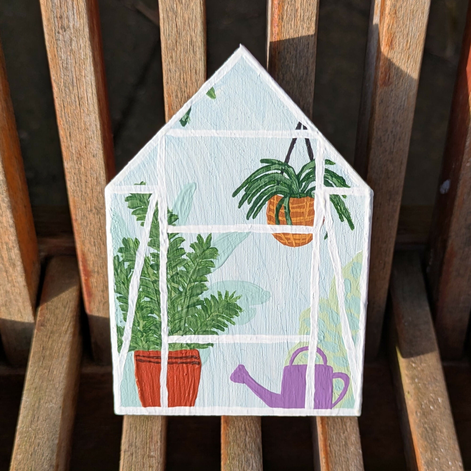 Painted Wooden House - Greenhouse