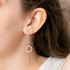 Hypoallergenic Open Stainless Steel Hammered Threader Earrings