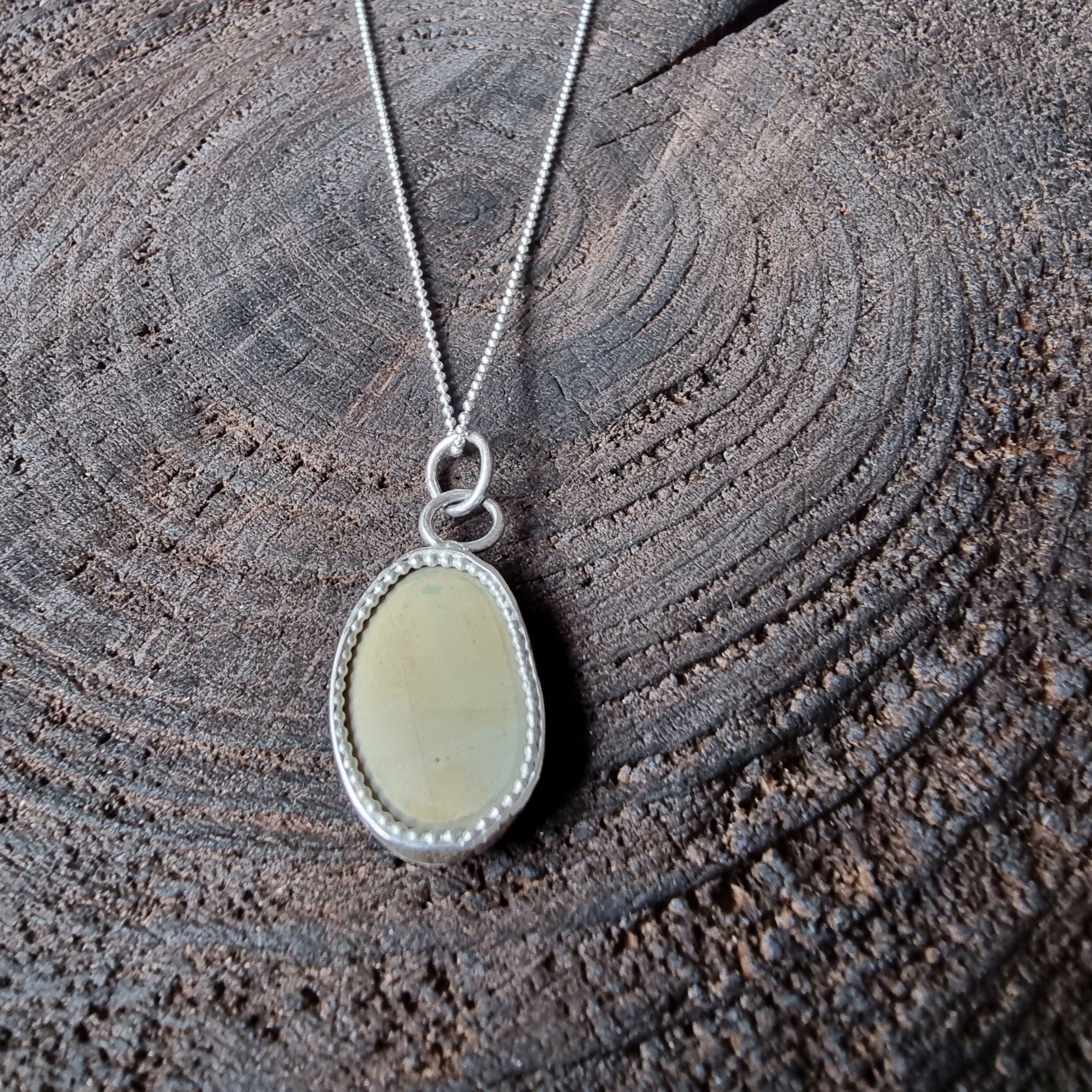 Beach Stone set in Sterling Silver