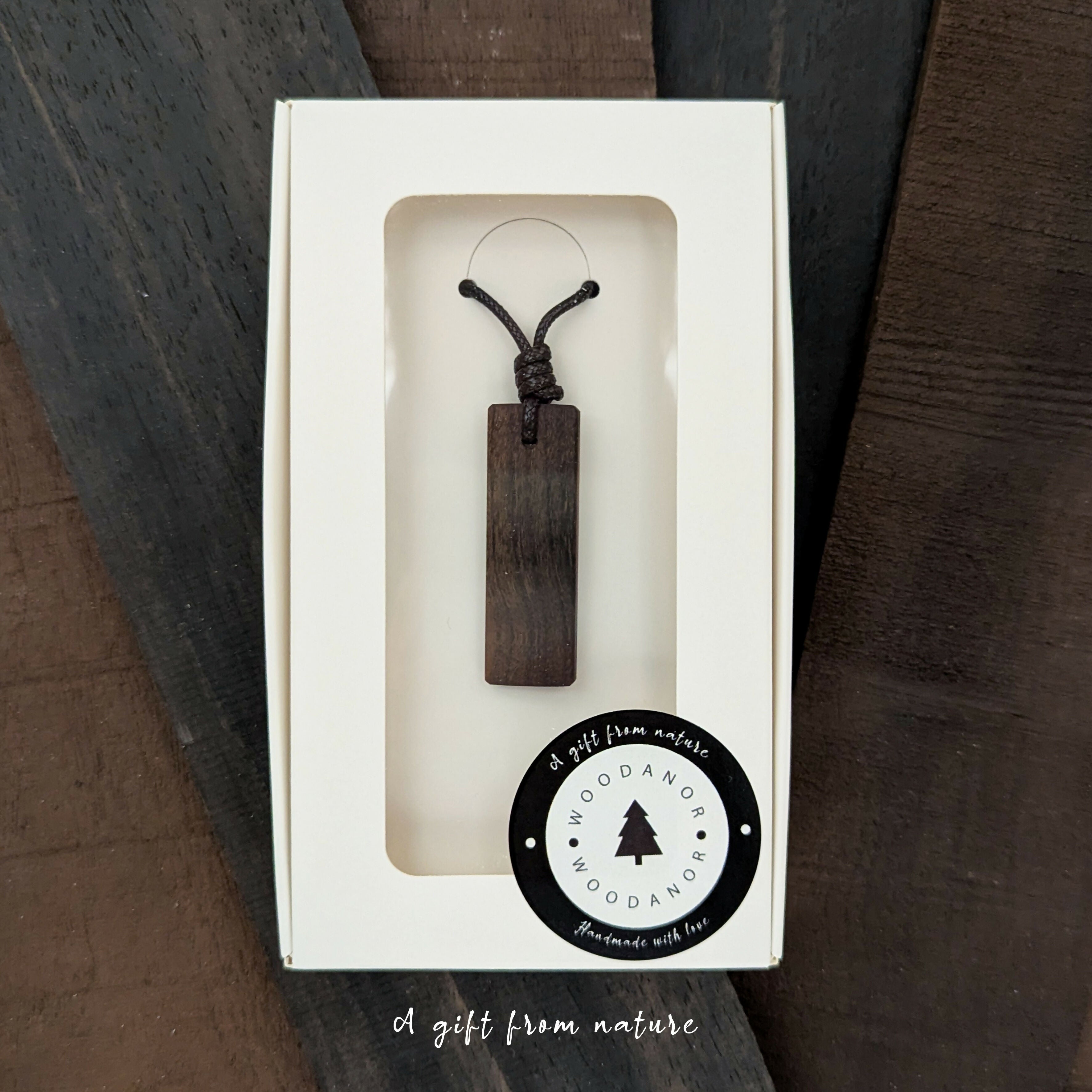 Minimalist Solid Wood Rectangle Pendant